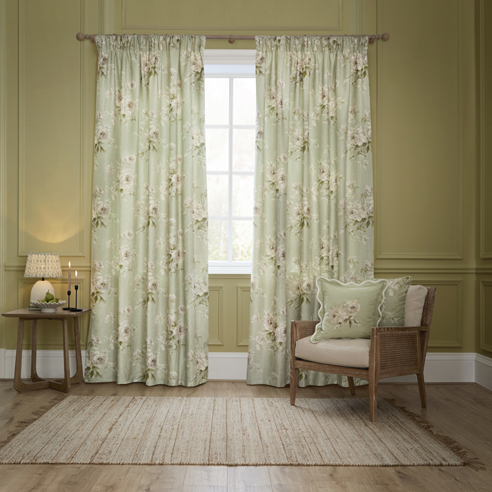 Adele Pencil Pleat, Sage - Ready Made Curtains - Image 3